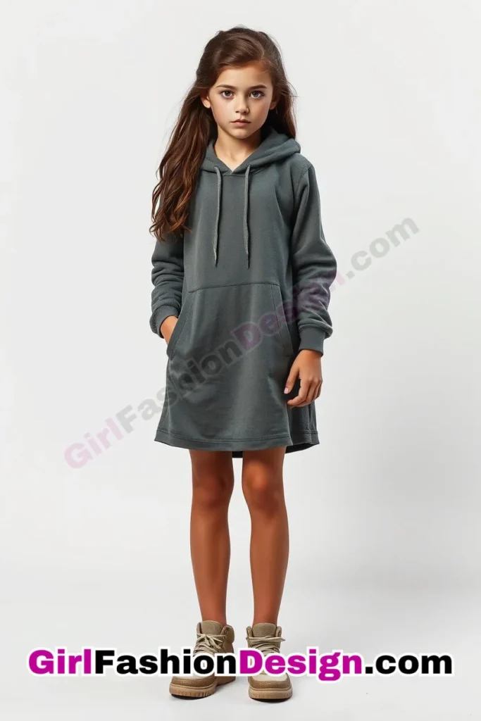 10. Hoodie Dress & Chunky Sneakers - 25 Best Trendy Spring School Outfits for Teen Girls Dress to Impress This Season (3).jpg