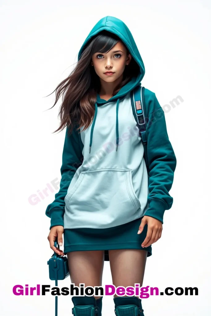 10. Hoodie Dress & Chunky Sneakers - 25 Best Trendy Spring School Outfits for Teen Girls Dress to Impress This Season (5).jpg