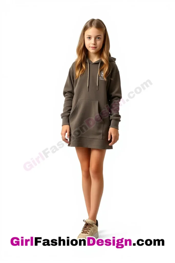 10. Hoodie Dress & Chunky Sneakers - 25 Best Trendy Spring School Outfits for Teen Girls Dress to Impress This Season (6).jpg