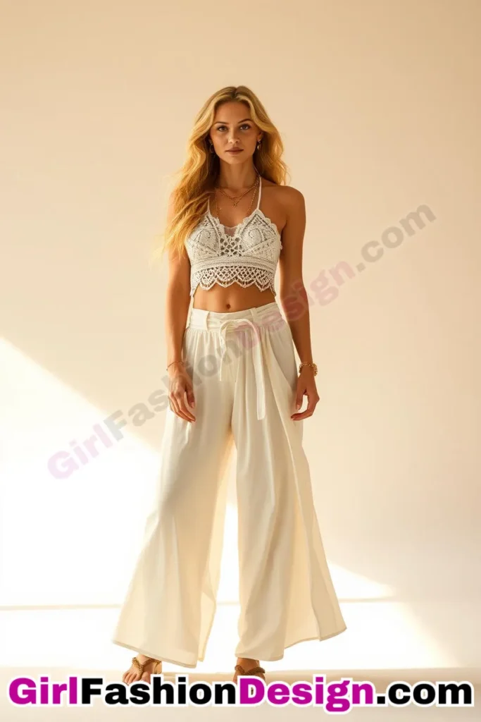 11. Dreamy Boho Crochet Crop Tops + Wear with flowy palazzo pants and braided flat sandals (2).jpg