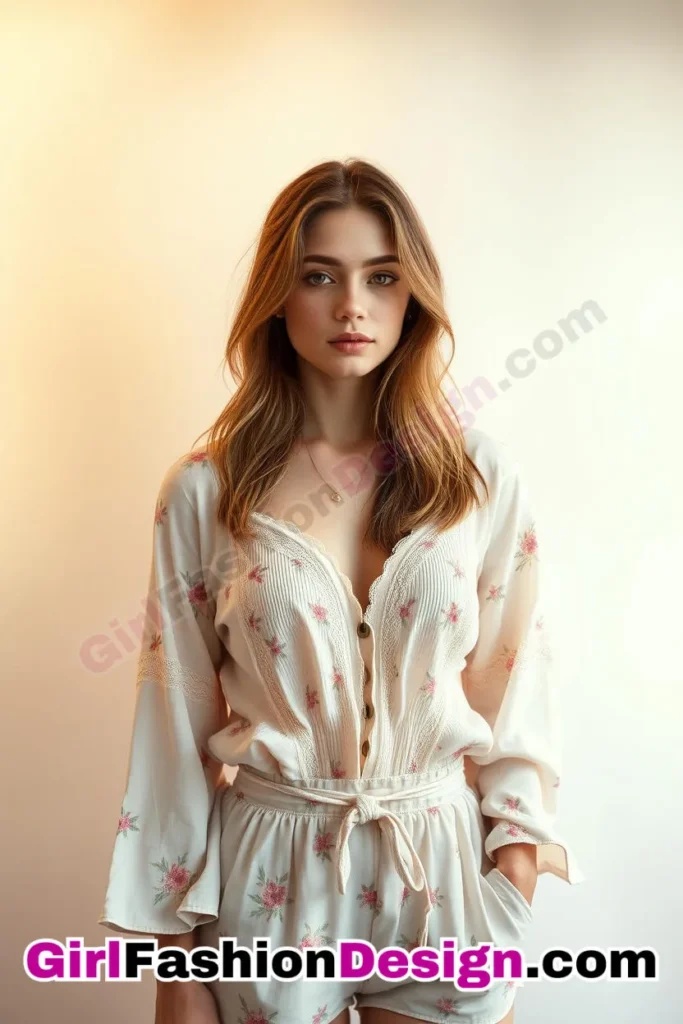 11. Lace-Trimmed Cami under a Sheer Blouse - 51 Top Spring School Outfits for Teen Girls Impress Your Friends with Stylish Looks (2)