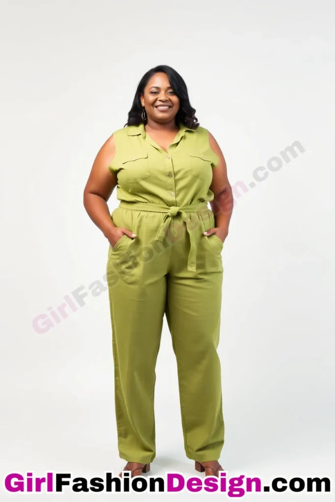 11. Organic Cotton Jumpsuit with Belted Waist - 21 Best Plus-Size Office Outfits for Summer Stay Stylish Comfortable in Business Casual (2).jpg