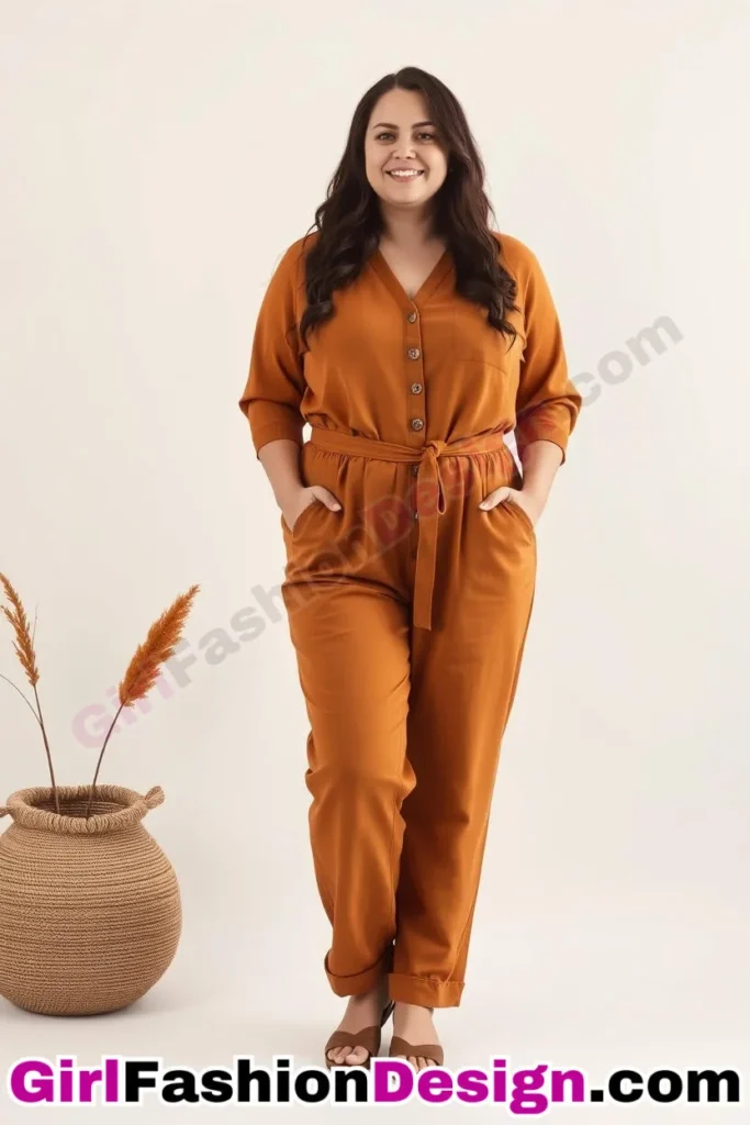 11. Organic Cotton Jumpsuit with Belted Waist - 21 Best Plus-Size Office Outfits for Summer Stay Stylish Comfortable in Business Casual (6).jpg