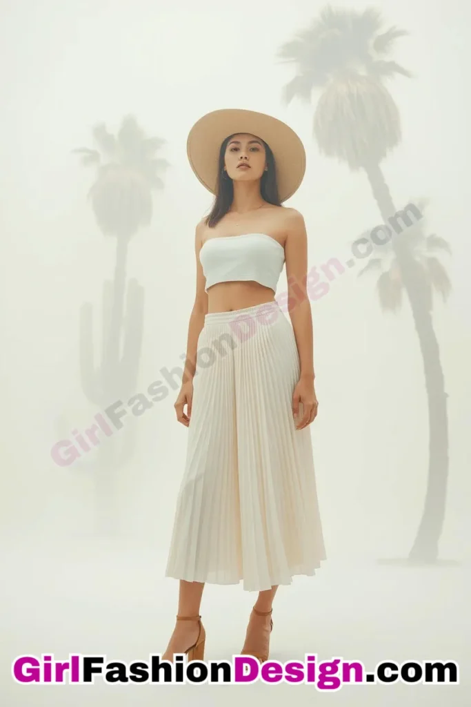 11. Pleated Midi Skirt and Crop Top Combo - What Should I Wear in Palm Springs Outfits 31 Best Palm Springs Outfits (1).jpg