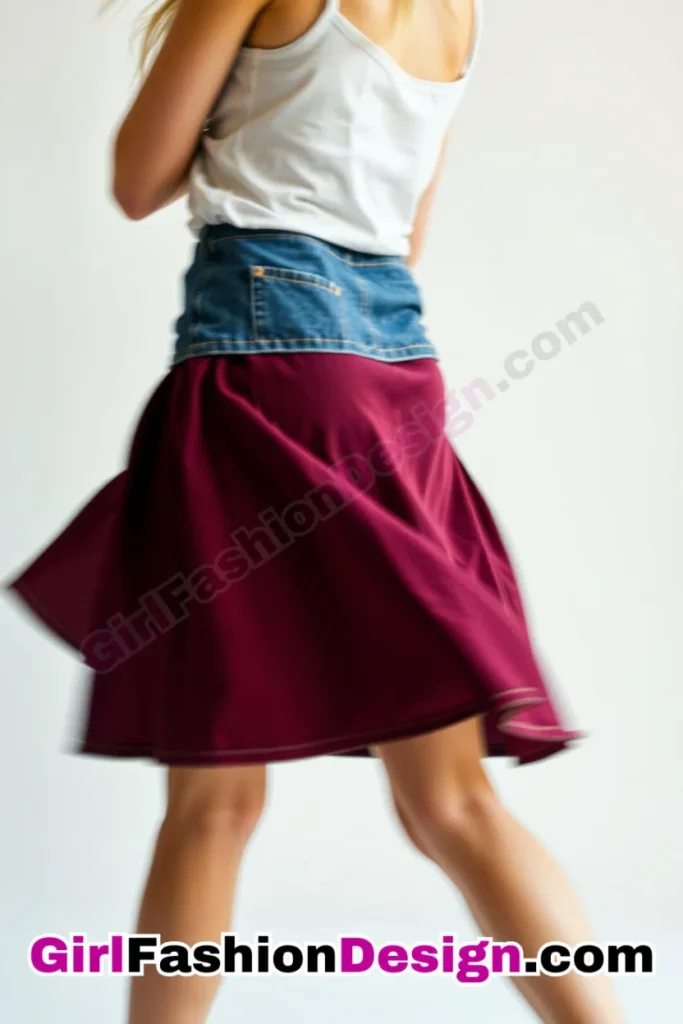 13. Double-Layered Innovation - 21 Effortlessly Cool Jean Skirt Styles for Every Occasion (6)