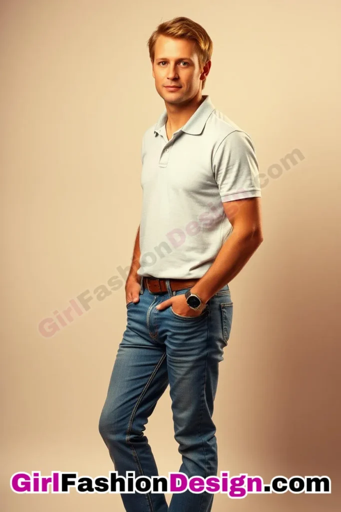 14. Lightly Faded Bootcut Jeans (Men) With Casual Polo (1).jpg