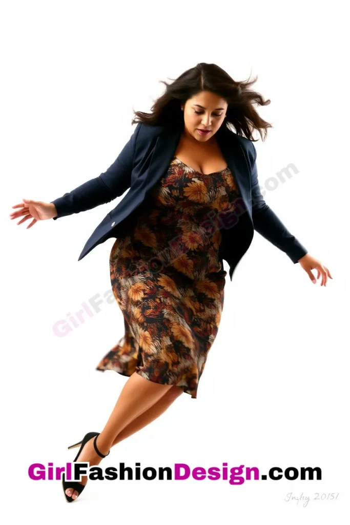 14. Mixed-Print Dress with Coordinated Blazer - 25 Trending Plus-Size Corporate Outfits You Need to Try (1).jpg