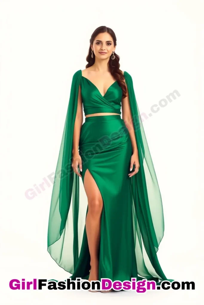 14. Two-Piece Evening Ensemble - What to Wear to Look Fabulous 21 Top Emerald Green Dresses for Evening Events (4).jpg