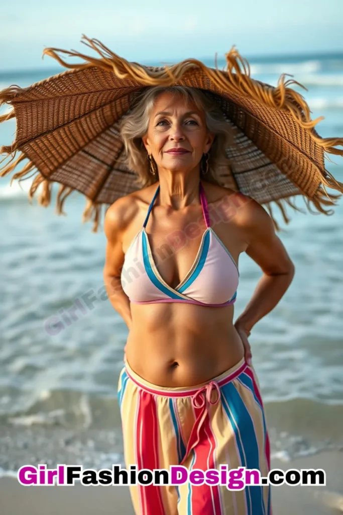 16. Halter-Neck Tankini & Lightweight Palazzo Pants - 24 Best Beachwear Outfits for Women Over 50 Trending Perfect 50s-Inspired Look (4).jpg