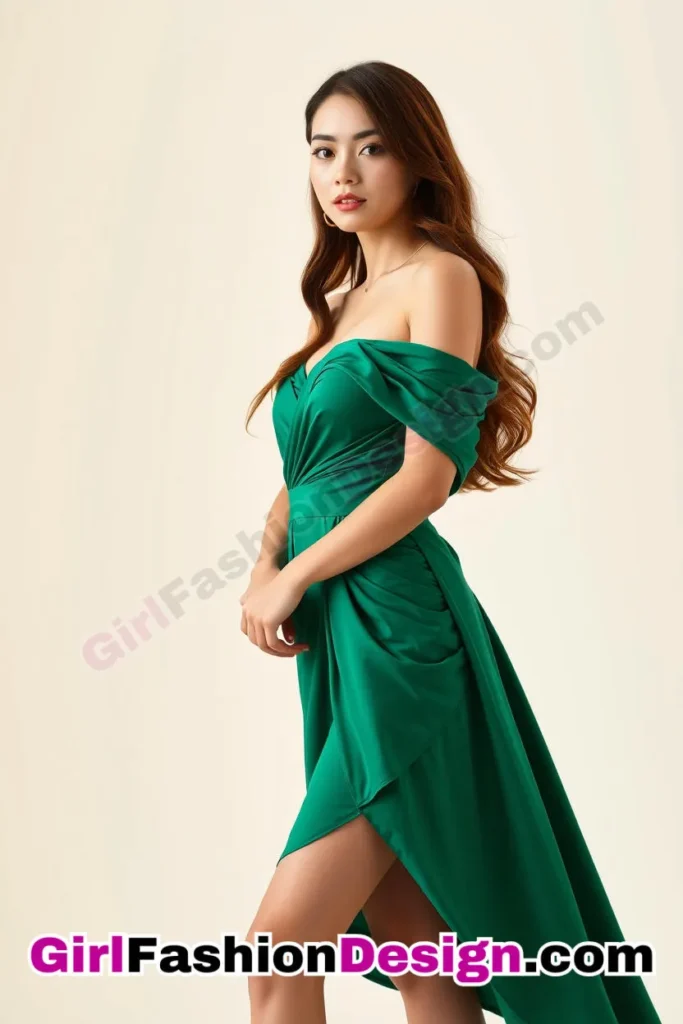 17. Asymmetrical Hem for Edgy Appeal - What to Wear to Look Fabulous 21 Top Emerald Green Dresses for Evening Events (2).jpg