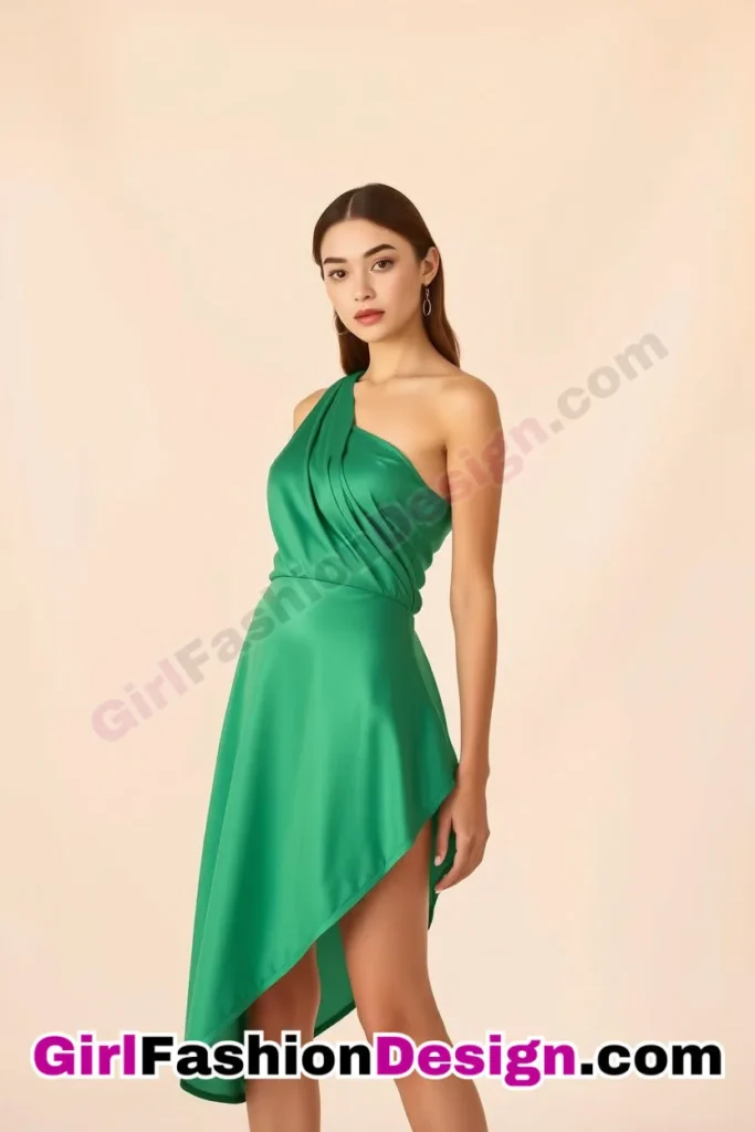 17. Asymmetrical Hem for Edgy Appeal - What to Wear to Look Fabulous 21 Top Emerald Green Dresses for Evening Events (3).jpg