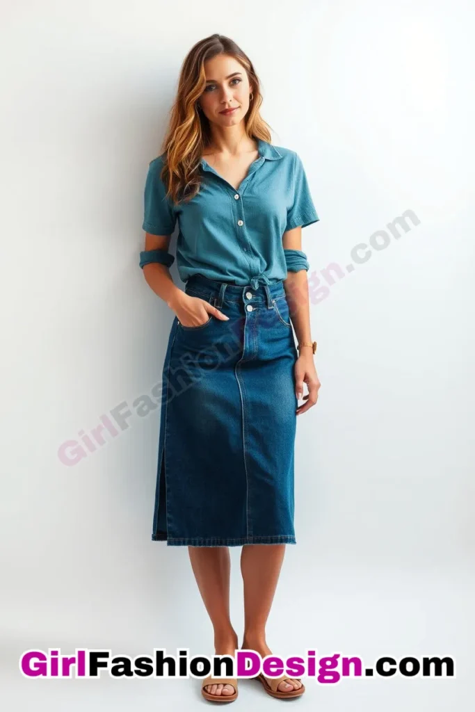 18. Eco-Conscious Organic Denim - 21 Effortlessly Cool Jean Skirt Styles for Every Occasion (5)