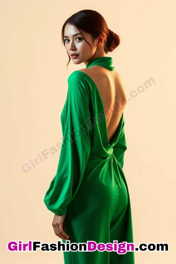 19. Draped Cowl Back - What to Wear to Look Fabulous 21 Top Emerald Green Dresses for Evening Events (1).jpg