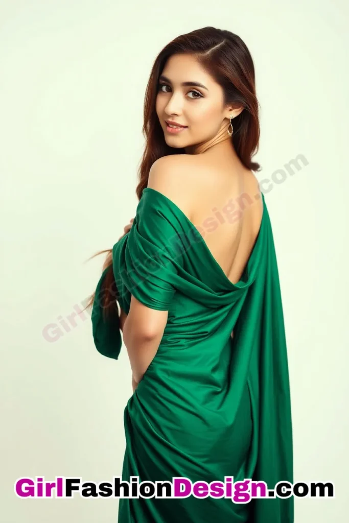 19. Draped Cowl Back - What to Wear to Look Fabulous 21 Top Emerald Green Dresses for Evening Events (2).jpg