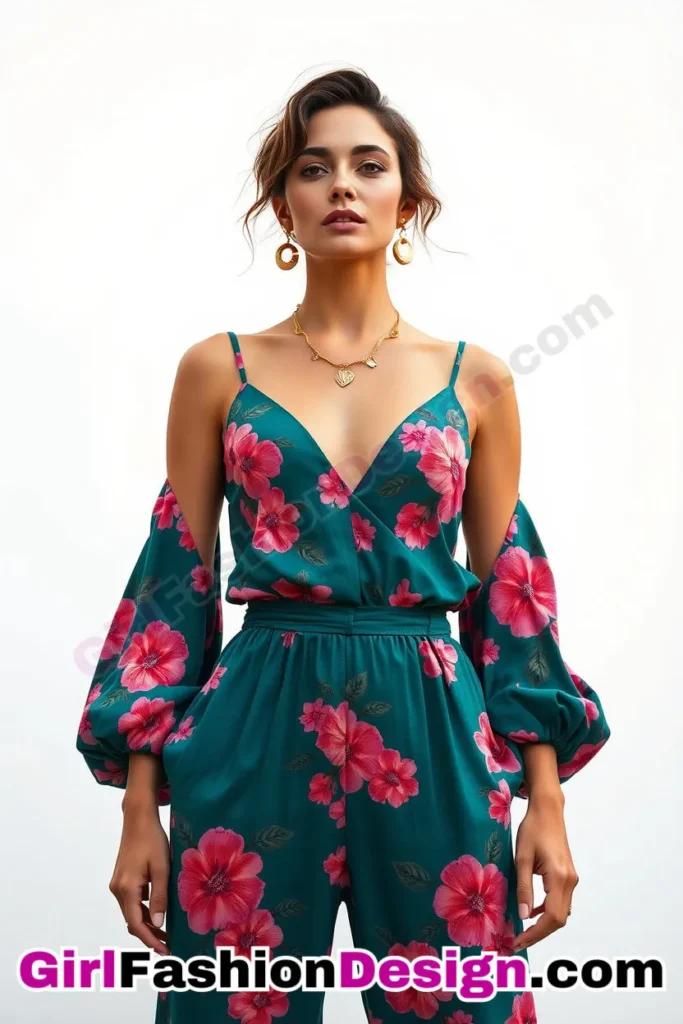 19. Floral Jumpsuit with Minimalist Jewelry - What Should I Wear in Palm Springs Outfits 31 Best Palm Springs Outfits (2).jpg