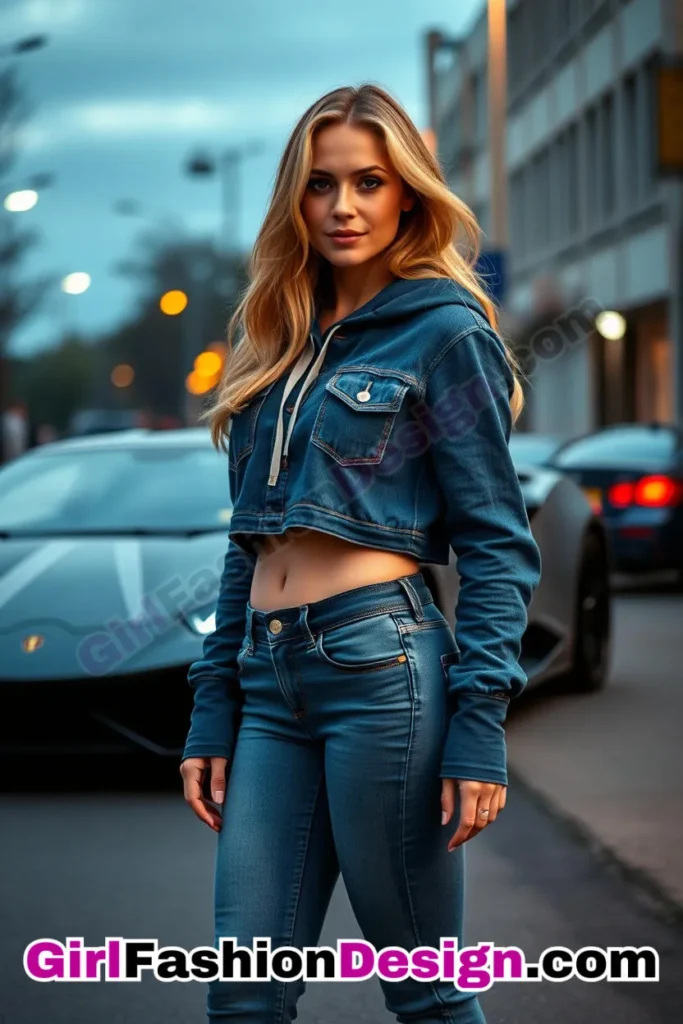 20. Cropped Denim Hoodie with Tapered Jeans for Girls (2).jpg