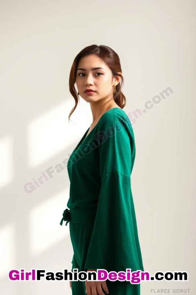 21. Bell-Sleeve Beauty - What to Wear to Look Fabulous 21 Top Emerald Green Dresses for Evening Events (5).jpg