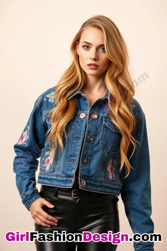 23. Floral Patch Denim Jacket (Women) With Leather Leggings (1).jpg