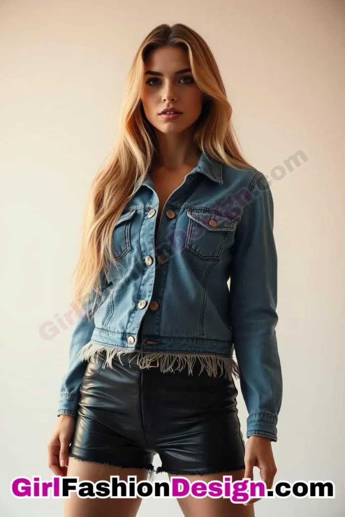 29. Frayed Hem Denim Shacket (Women) With Faux-Leather Shorts (1).jpg