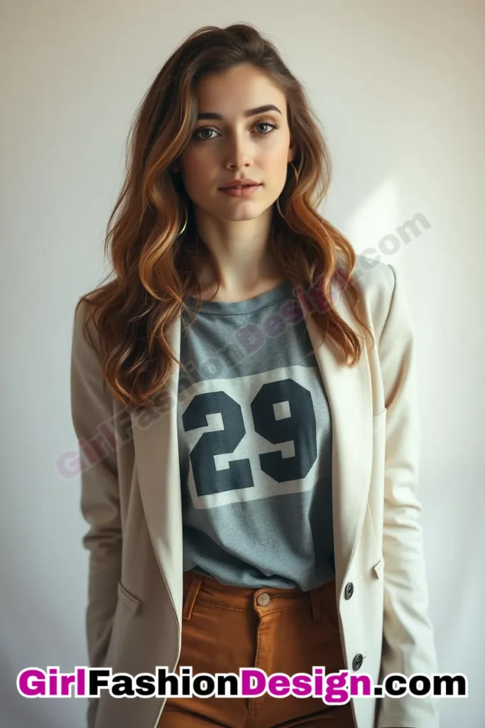 29. Vintage Graphic Tee under a Blazer - 51 Top Spring School Outfits for Teen Girls Impress Your Friends with Stylish Looks (4)