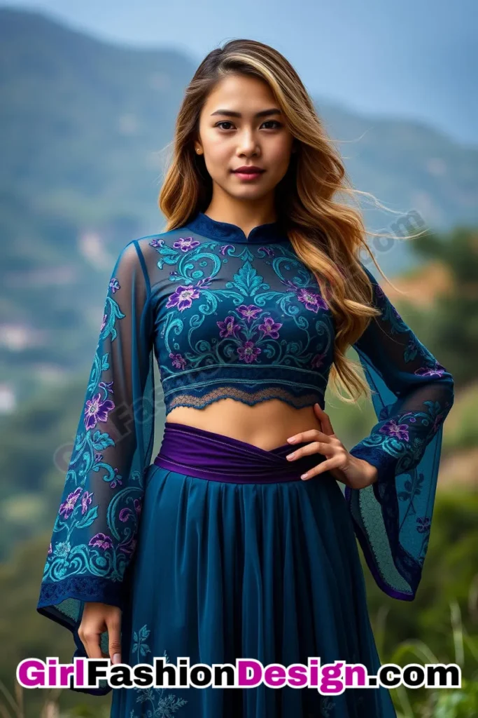 3. Embroidered Mesh Crop Top with Maxi Skirt - Trendy Modern Filipiniana Attire for Young Women (2).jpg