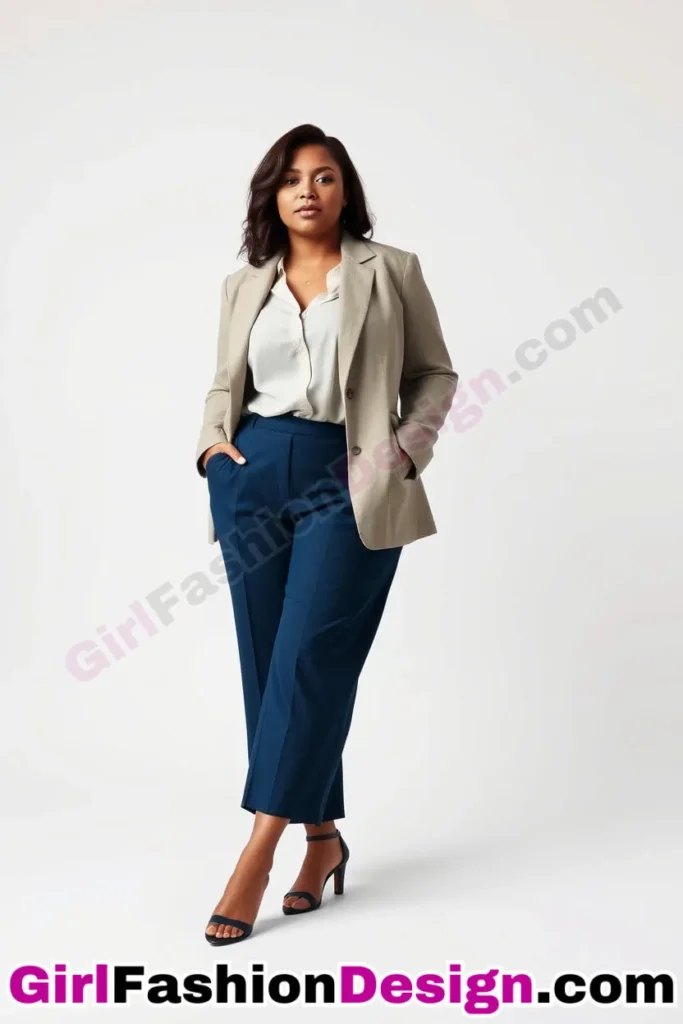 3. Recycled Polyester Culottes and Linen Blazer - 21 Best Plus-Size Office Outfits for Summer Stay Stylish Comfortable in Business Casual (4).jpg