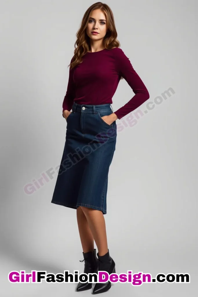 3. Retro-Inspired Flared Silhouette - 21 Effortlessly Cool Jean Skirt Styles for Every Occasion (5).jpg