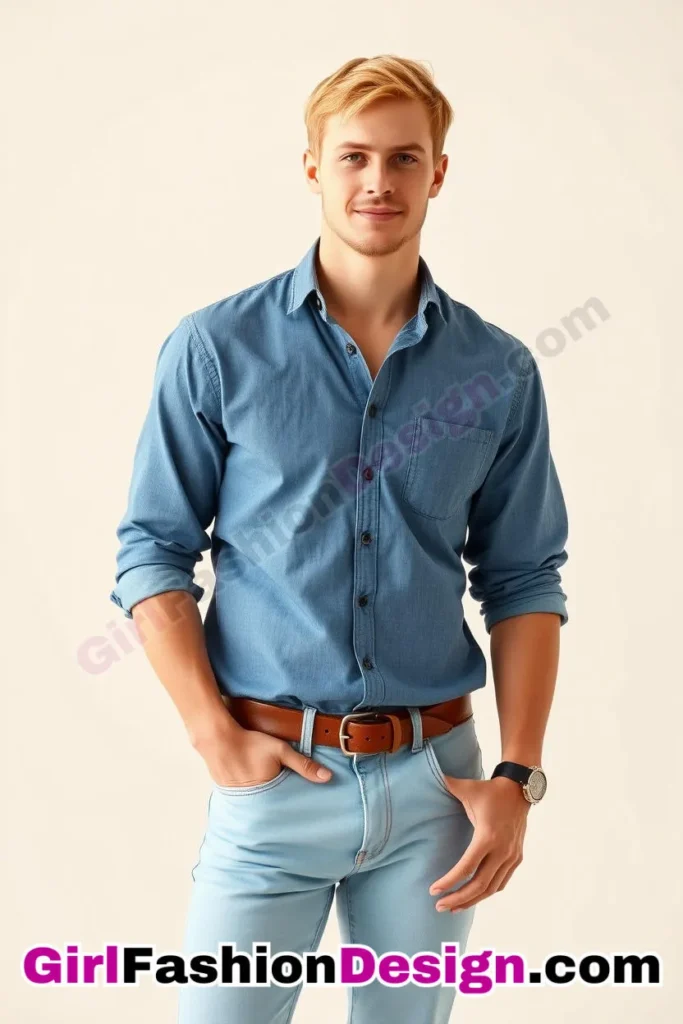 30. Light Blue Straight-Fit Jeans (Men) With Chambray Shirt (2).jpg