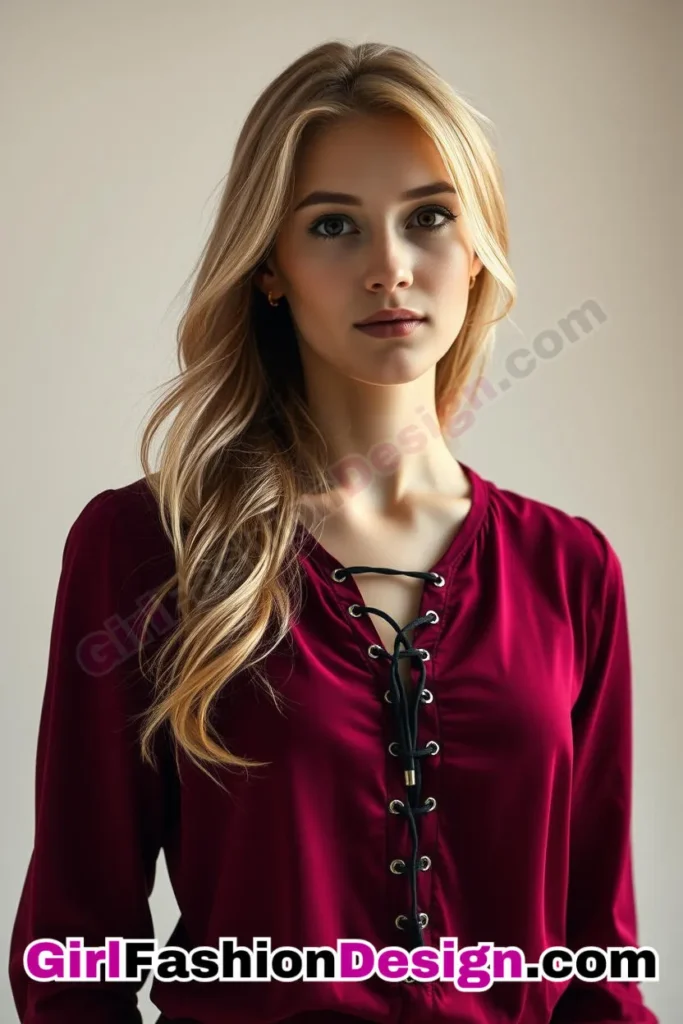 31. Lace-Up Front Blouse A Charming Detail for Vintage Style Lovers (3).jpg