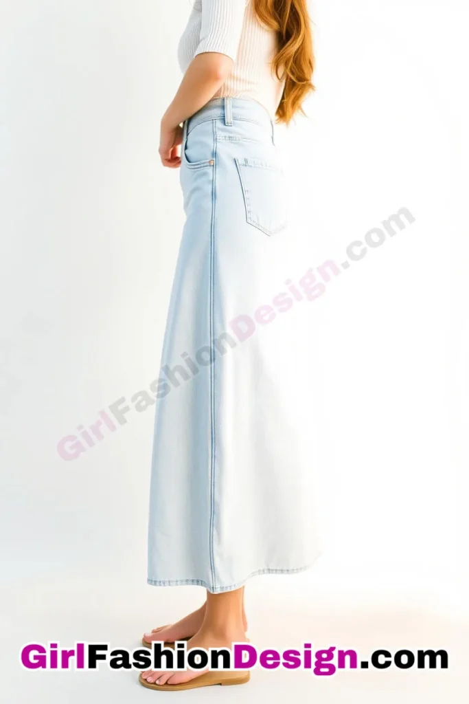 4. Effortless A-Line with a Modern Twist - 21 Effortlessly Cool Jean Skirt Styles for Every Occasion (2).jpg