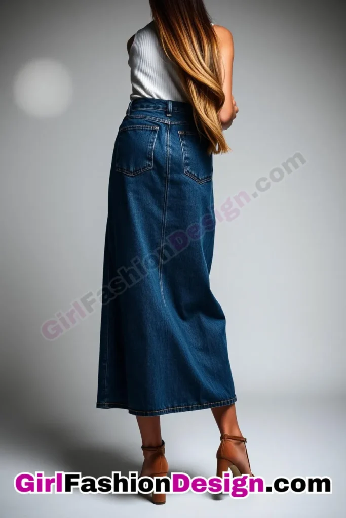 4. Effortless A-Line with a Modern Twist - 21 Effortlessly Cool Jean Skirt Styles for Every Occasion (3).jpg