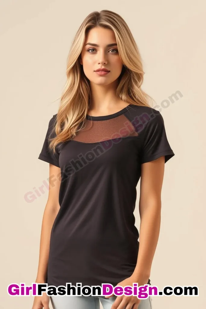 43. Mesh Panel Tee A Sporty-Chic Option for Casual Hangouts (2).jpg