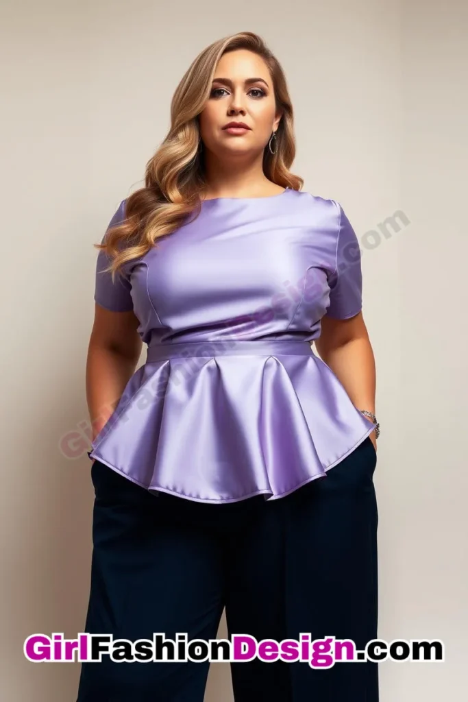 5. Lavender Satin Peplum Top with Navy Culottes For Plus Size Luxury Office Wear (2).jpg