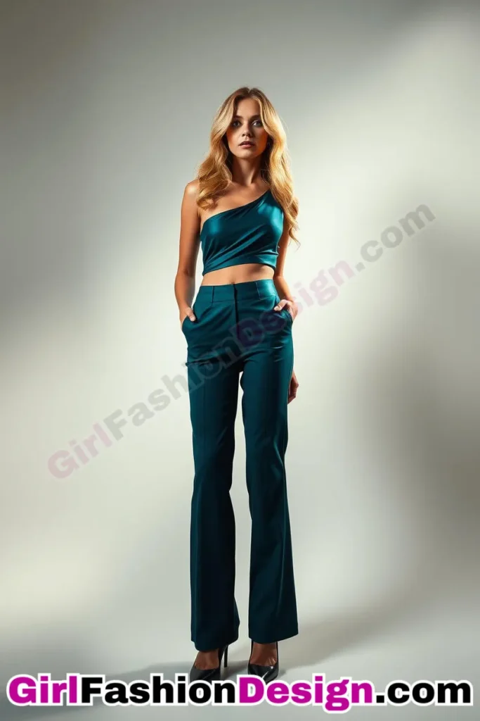 51. Minimalist One-Shoulder Wrap Crop Tops + Pair up with flared trousers and pointed pumps (2).jpg