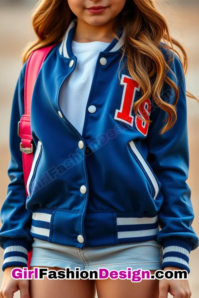 6. Varsity Jacket & Mini Skirt Combo - 25 Best Trendy Spring School Outfits for Teen Girls Dress to Impress This Season (1).jpg