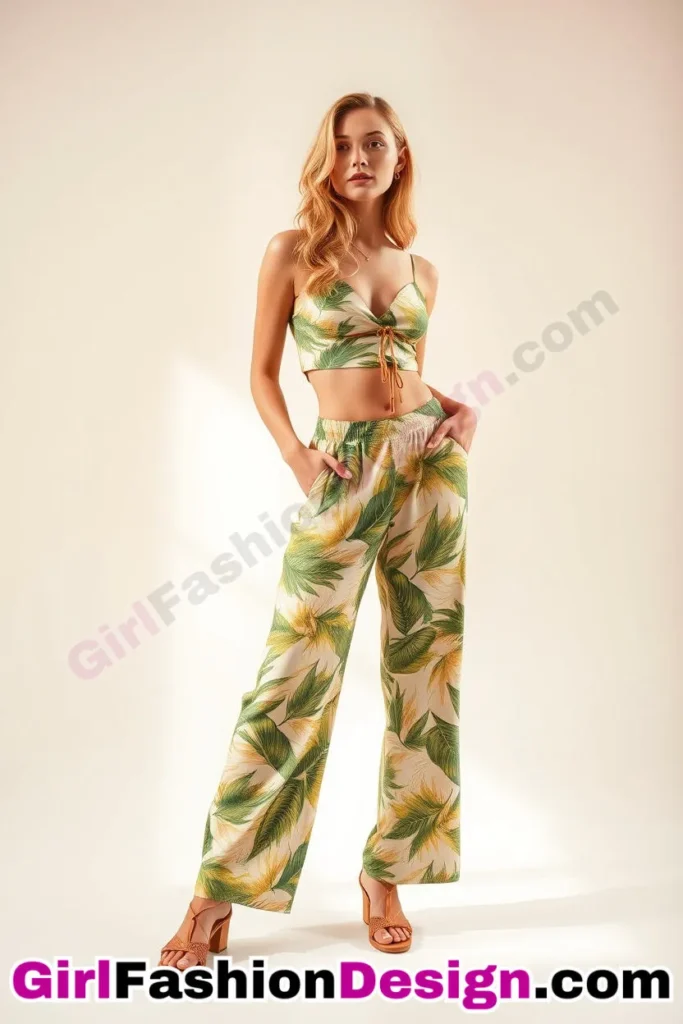 66. Exotic Jungle Leaf Print Crop Tops + Wear with breezy palazzo pants and strappy sandals (2).jpg