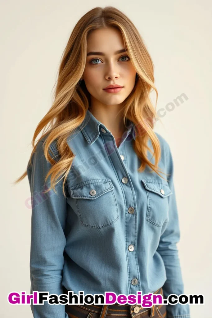 7. Button-Down Denim Shirt A Timeless Essential for Everyday Style (2).jpg