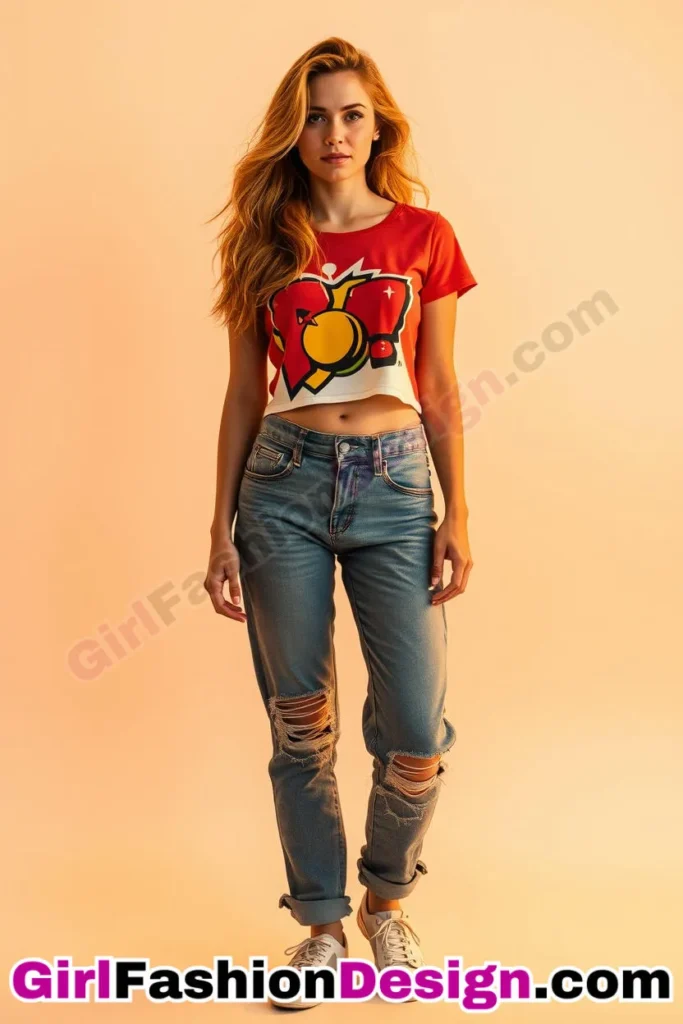 76. Graphic Pop-Art Crop Tops + Coordinate with rolled-up boyfriend jeans and sporty flats (2).jpg