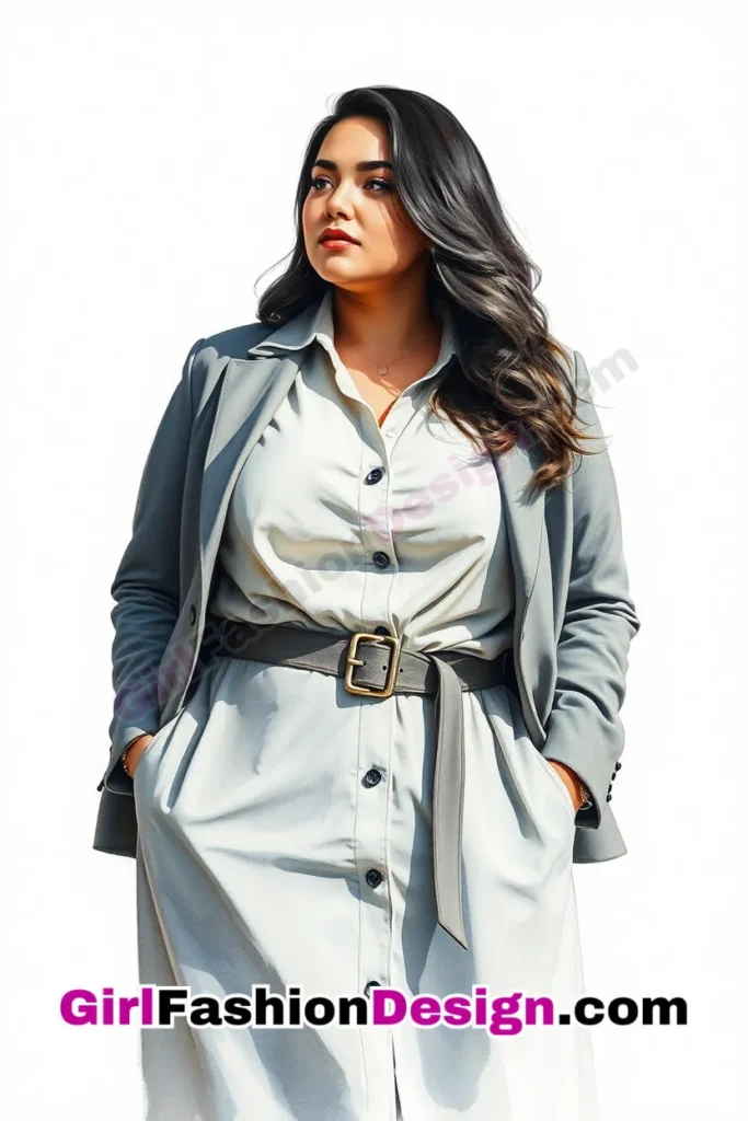 8. Belted Shirtdress with Tailored Jacket - 25 Trending Plus-Size Corporate Outfits You Need to Try (1).jpg