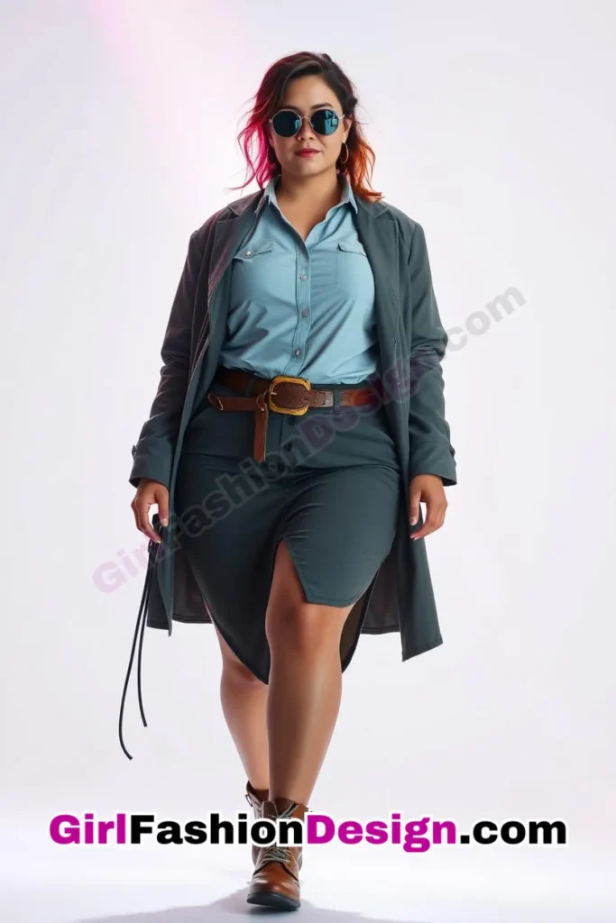 8. Belted Shirtdress with Tailored Jacket - 25 Trending Plus-Size Corporate Outfits You Need to Try (4).jpg